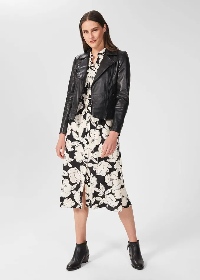 Womens Dakota Leather Jacket Black Hobbs Coats and Jackets Casaul