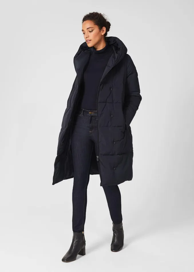 Womens Darla Water Resistant Puffer Jacket Navy Hobbs Coats and Jackets Near Me