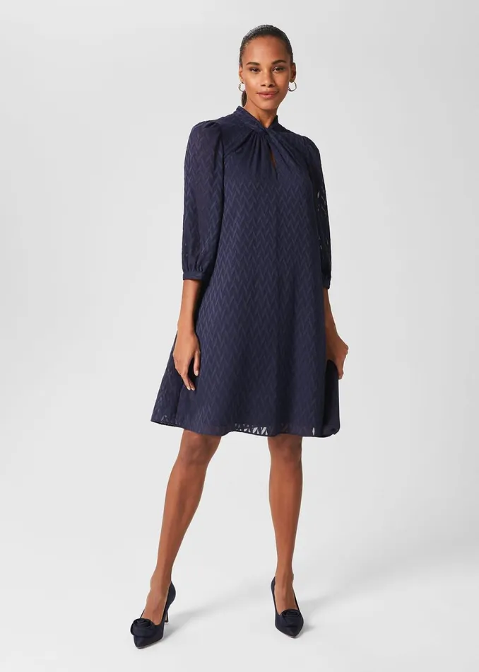 Womens Faye A Line Dress Navy Hobbs Dresses Near Me