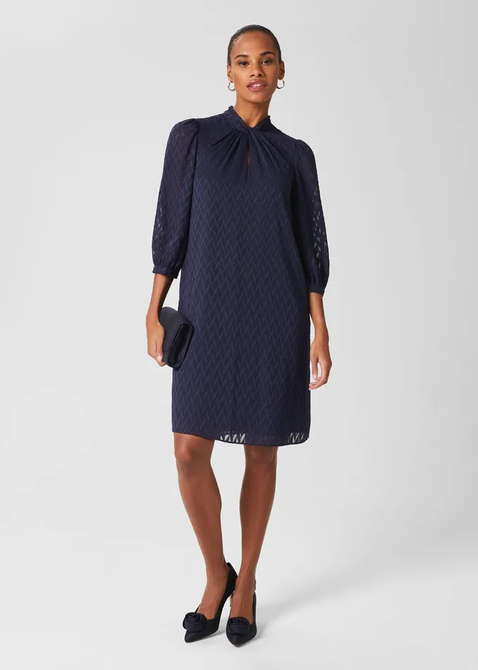 Womens Faye A Line Dress Navy Hobbs Dresses Near Me