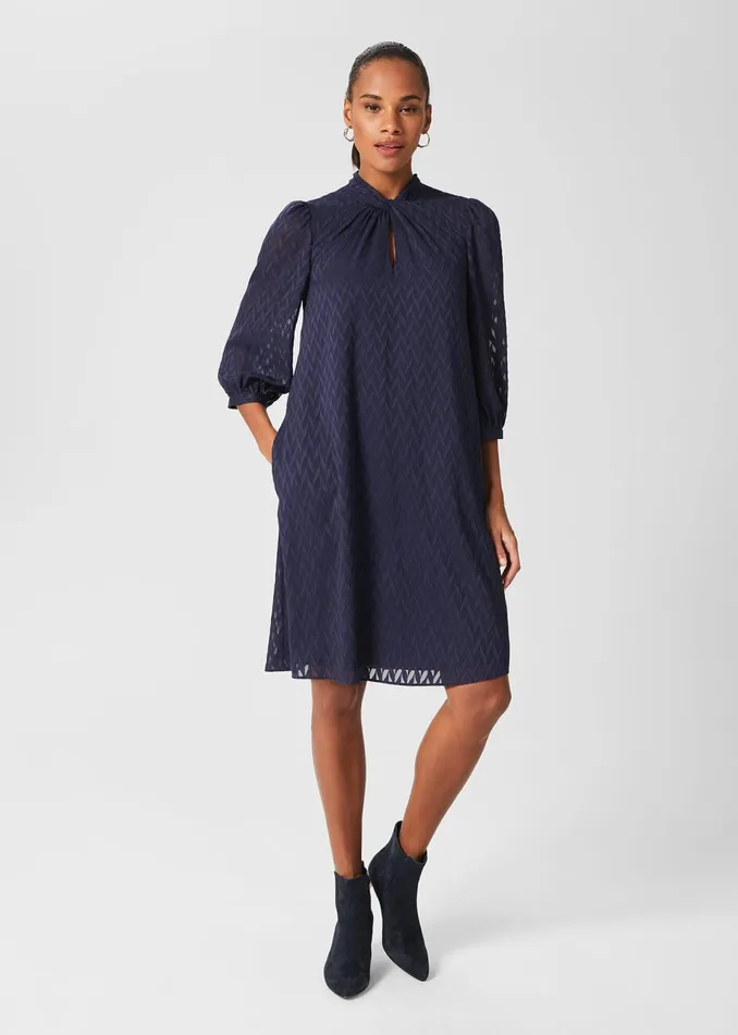 Womens Faye A Line Dress Navy Hobbs Dresses Near Me