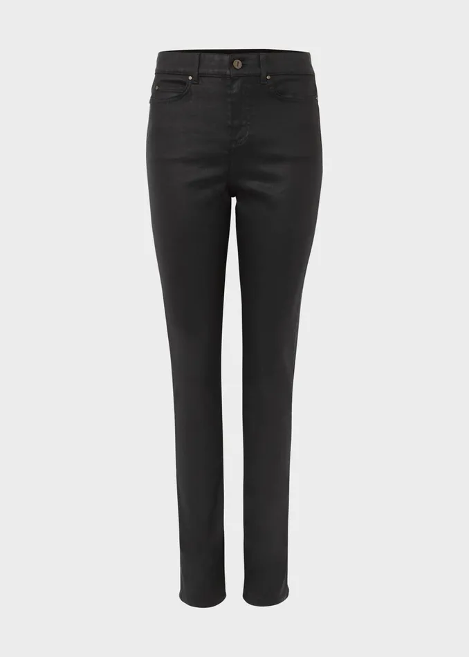 Womens Gia Coated Jeans Black Hobbs Jeans On Sale