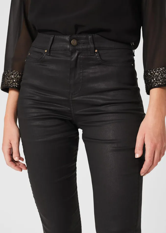 Womens Gia Coated Jeans Black Hobbs Jeans On Sale