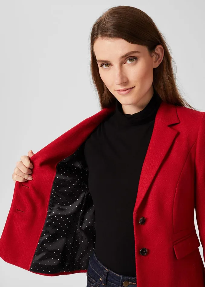 Womens Hackness Wool Jacket Hobbs Red Hobbs Coats and Jackets Cheap On Sale