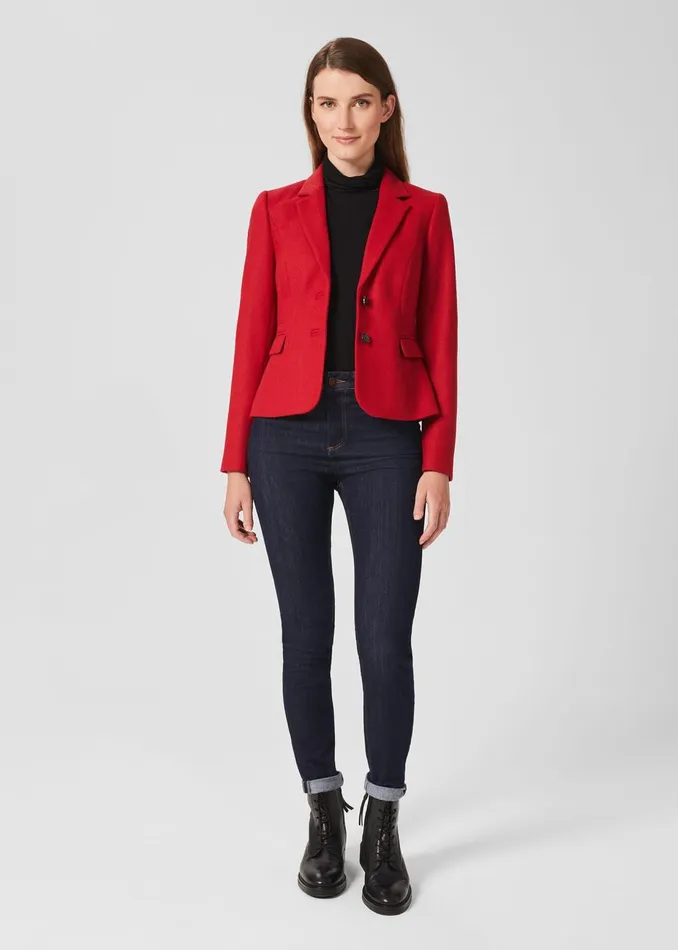 Womens Hackness Wool Jacket Hobbs Red Hobbs Coats and Jackets Cheap On Sale