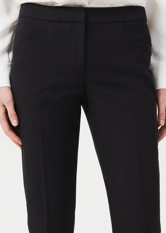 Womens Hailey Slim Trousers With Stretch Black Hobbs Trousers