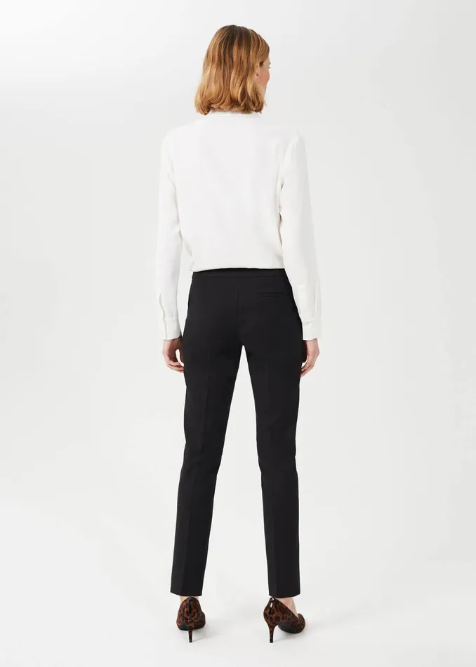 Womens Hailey Slim Trousers With Stretch Black Hobbs Trousers