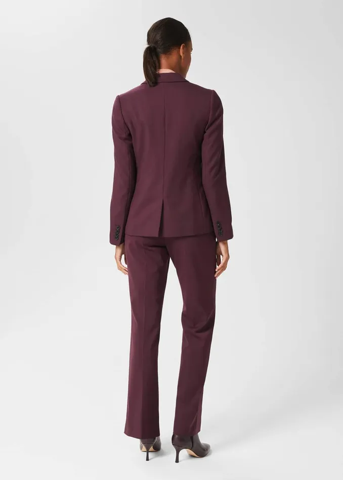 Womens Hetty Wool Blend Blazer Burgundy Hobbs Coats and Jackets Gift for Friend