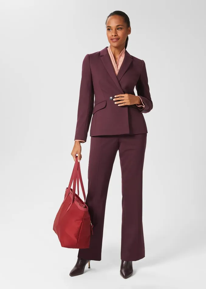 Womens Hetty Wool Blend Blazer Burgundy Hobbs Coats and Jackets Gift for Friend