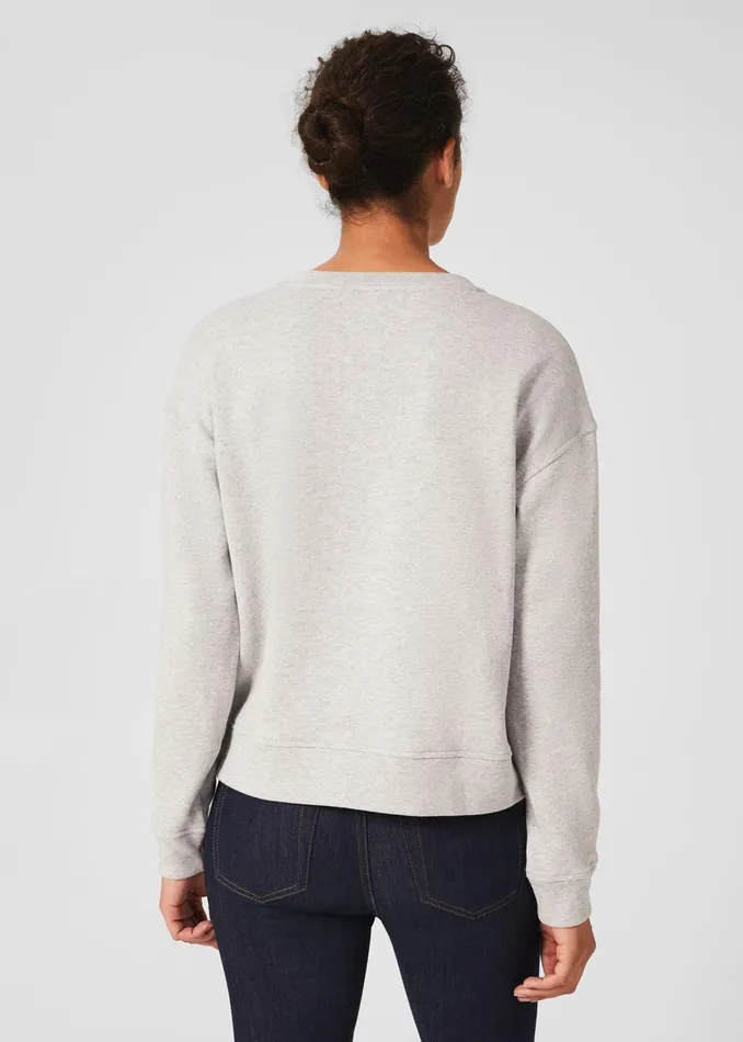 Womens Janey Star Sweatshirt Grey Marl Pink Hobbs Tops Gift for Friend