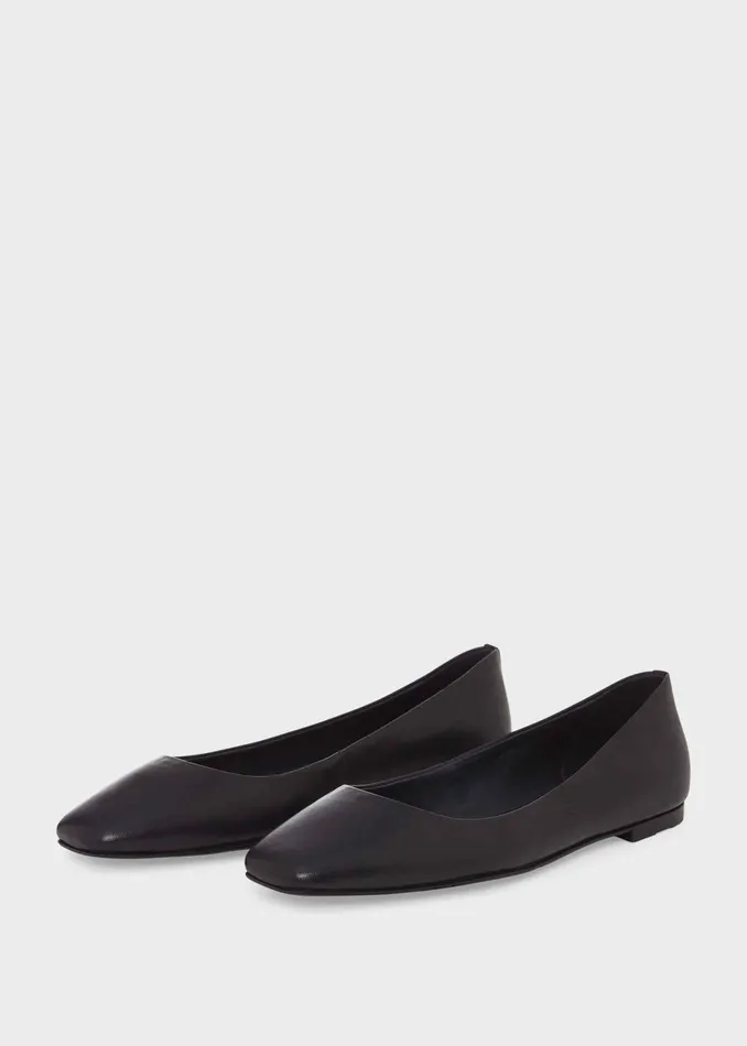 Womens Jemma Leather Ballerinas Navy Hobbs Flats and Pumps Online