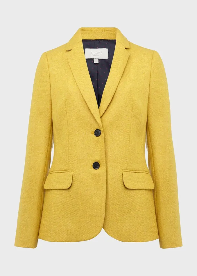 Womens Jessica Wool Jacket Light Ochre Hobbs Coats and Jackets Casaul