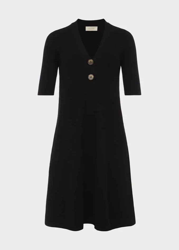 Womens Josie Knitted Dress Black Hobbs Dresses Casaul