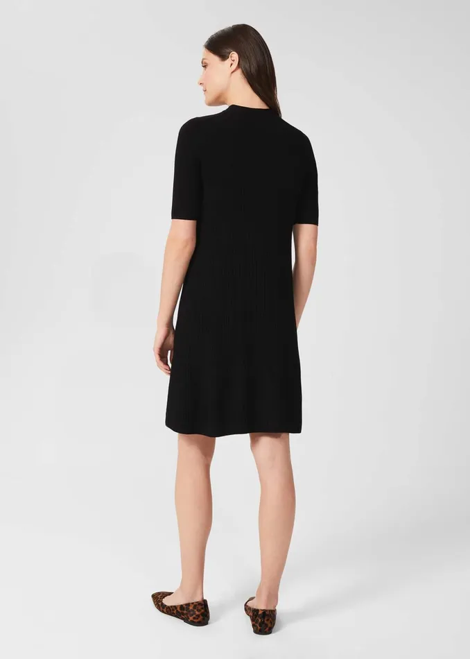 Womens Josie Knitted Dress Black Hobbs Dresses Casaul