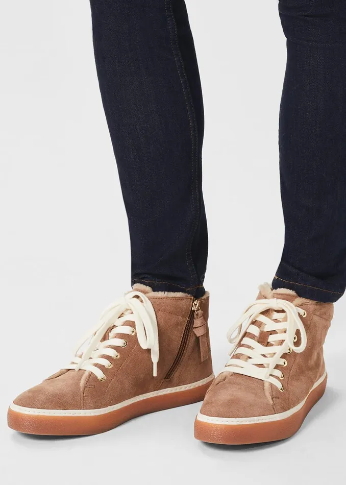 Womens Juliana Suede Trainer Sepia Hobbs Flats and Pumps Gift Ideas