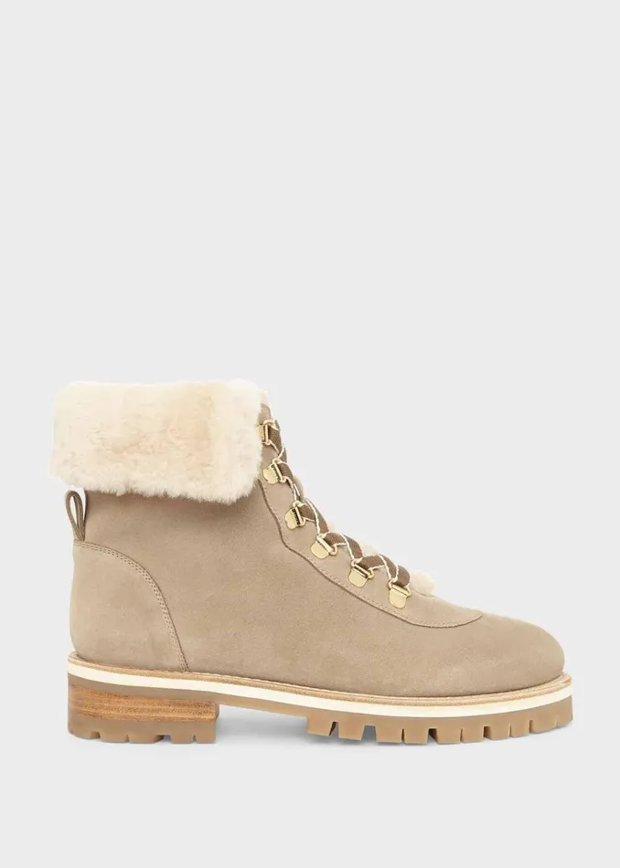 Womens Kaden Suede Ankle Boots Warm Camel Hobbs Ankle Boots For Sale