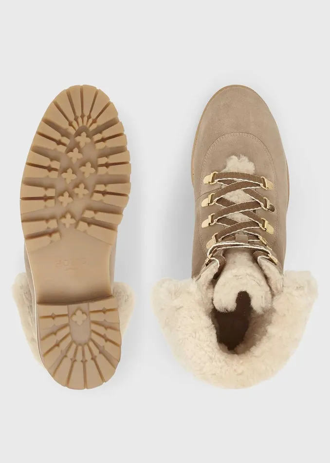 Womens Kaden Suede Ankle Boots Warm Camel Hobbs Ankle Boots For Sale
