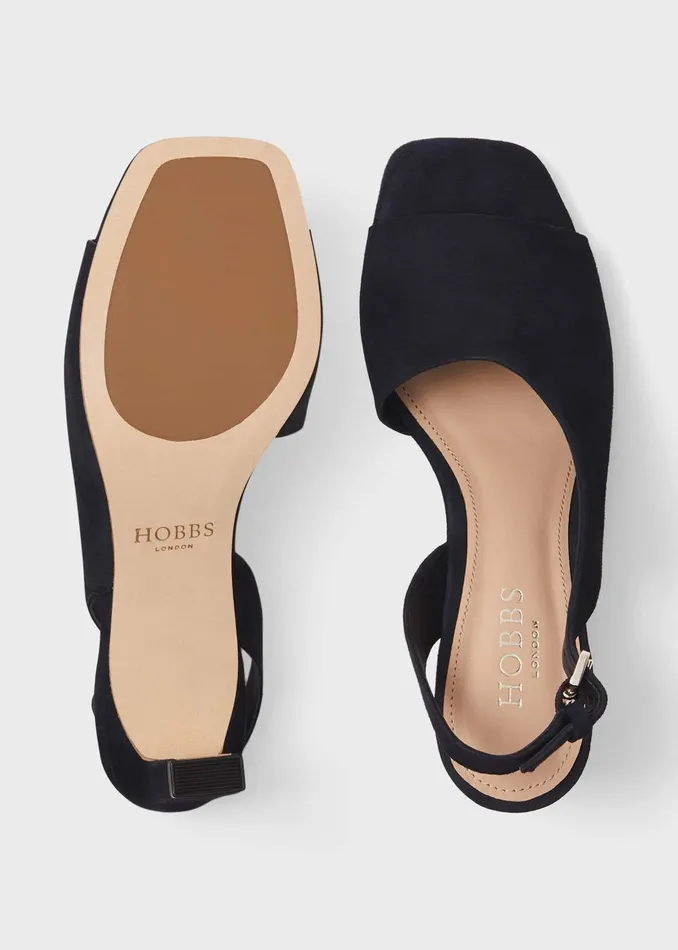 Womens Kate Suede Sandals Navy Hobbs Heels Gift Ideas