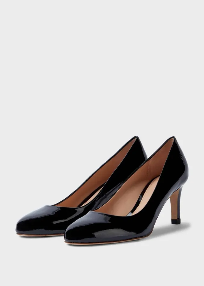 Womens Lizzie Patent Stiletto Court Shoes Black Hobbs Court Shoes Casaul