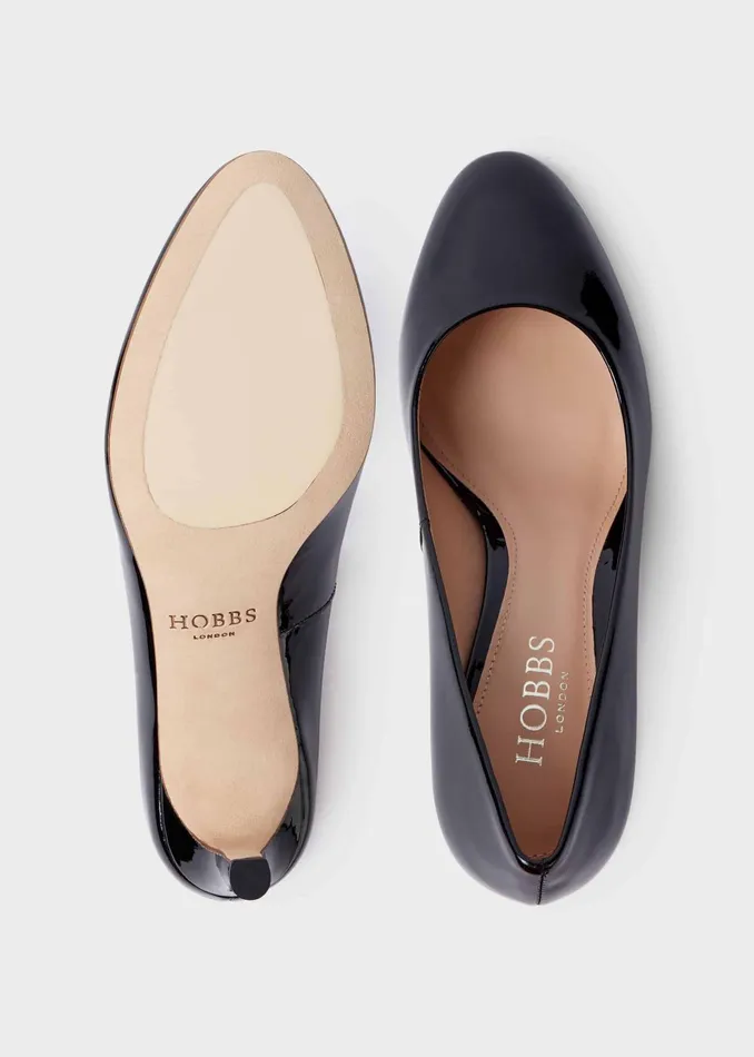 Womens Lizzie Patent Stiletto Court Shoes Black Hobbs Court Shoes Casaul