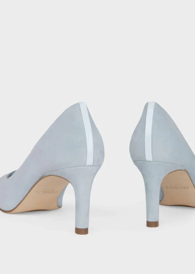 Womens Lizzie Suede Court Shoes Celeste Blue Hobbs Heels Casaul