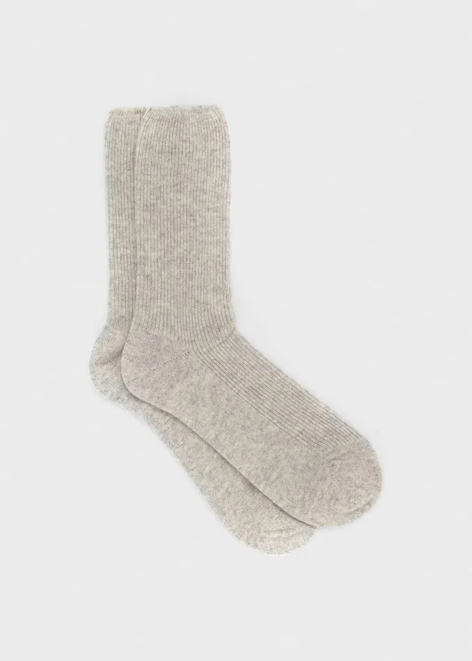 Womens Mabel Cashmere Sock Pale Grey Hobbs Socks and Tights For Sale