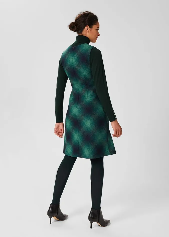 Womens Mariella A Line Shift Wool Dress Green Multi Hobbs Dresses Cheap On Sale