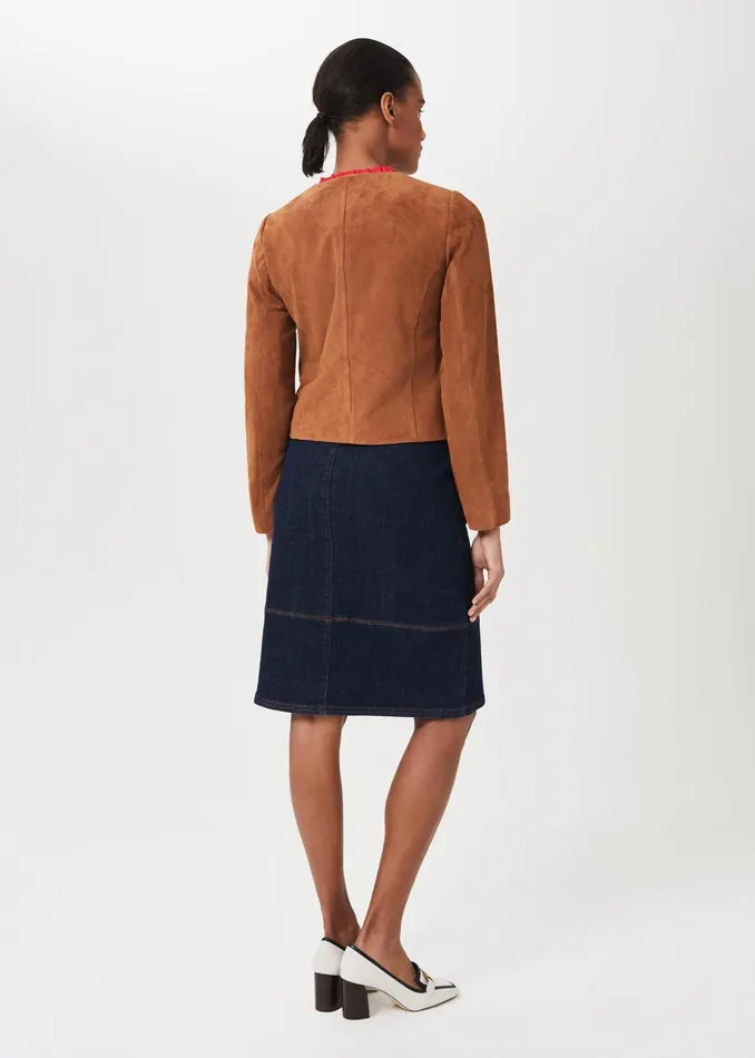 Womens Mariette Suede Jacket Toffee Hobbs Coats and Jackets Gift 4 You