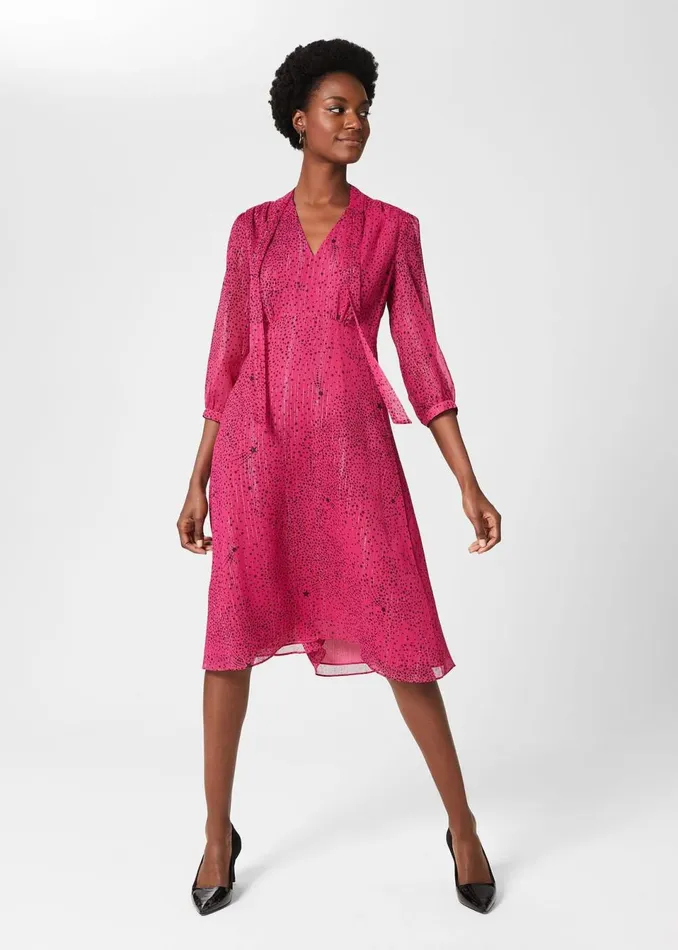 Womens Maxine Dress Pink Black Hobbs Dresses Gift 4 You