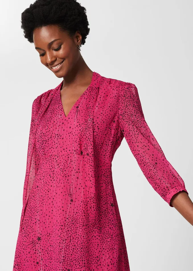Womens Maxine Dress Pink Black Hobbs Dresses Gift 4 You