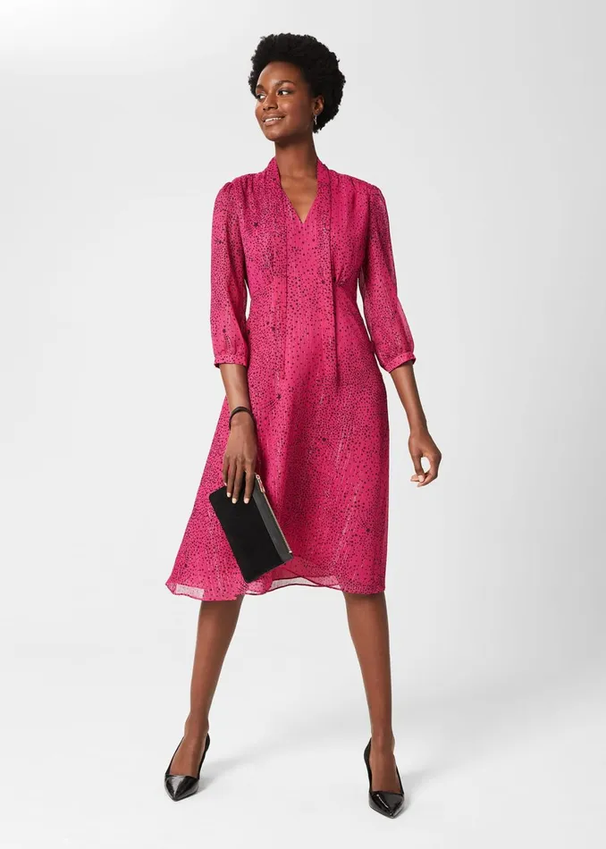 Womens Maxine Dress Pink Black Hobbs Dresses Gift 4 You