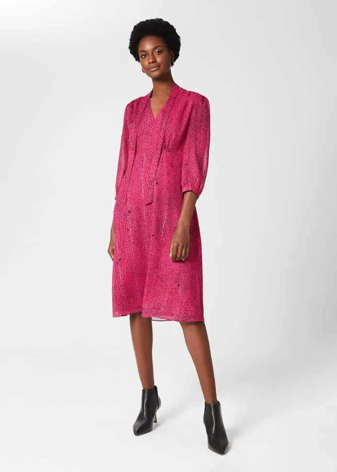 Womens Maxine Dress Pink Black Hobbs Dresses Gift 4 You