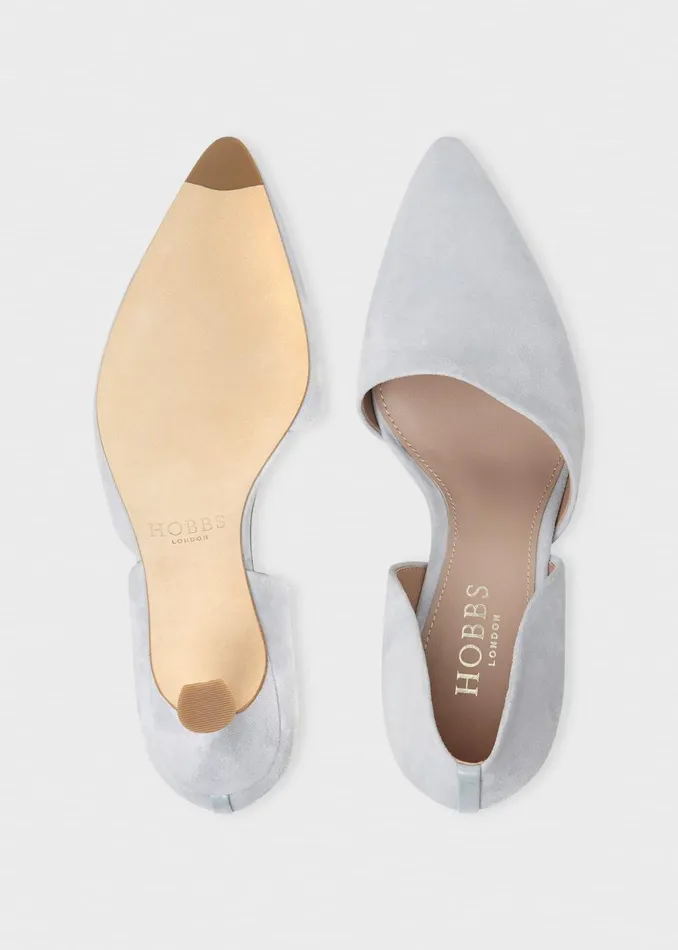 Womens Maya Suede Stiletto D8217Orsay Court Shoes Celeste Blue Hobbs Court Shoes Near Me