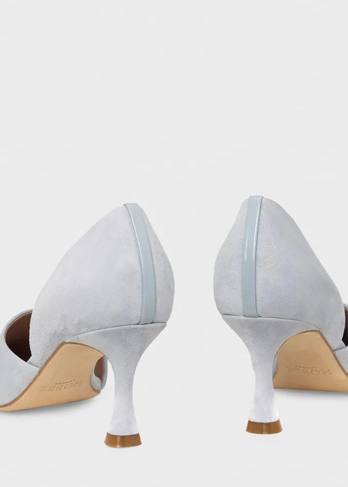 Womens Maya Suede Stiletto D8217Orsay Court Shoes Celeste Blue Hobbs Court Shoes Near Me