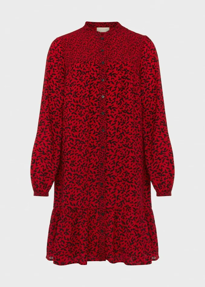 Womens Merle Printed Dress Red Black Hobbs Dresses On Sale