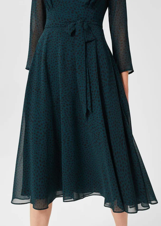 Womens Mimi Printed Dress Pine Green Hobbs Dresses Popular