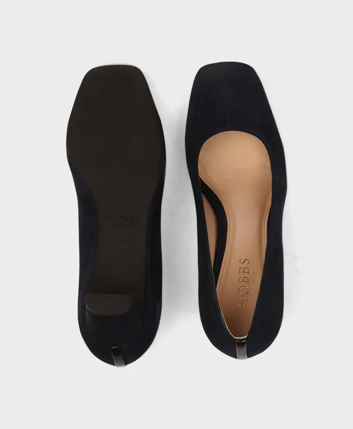 Womens Myra Suede Court Shoes Navy Hobbs Heels Casaul