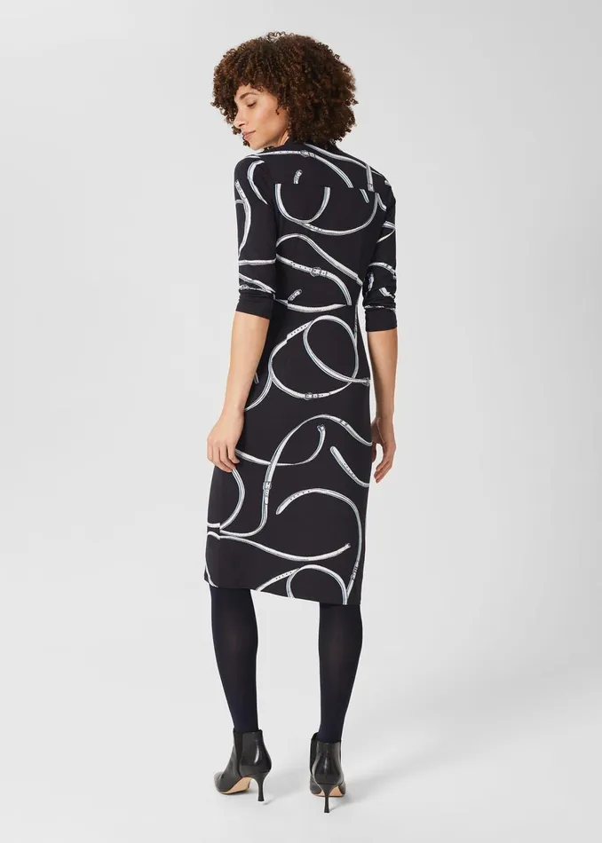 Womens Nadia Jersey Dress Navy Ivory Hobbs Dresses Gift for Friend