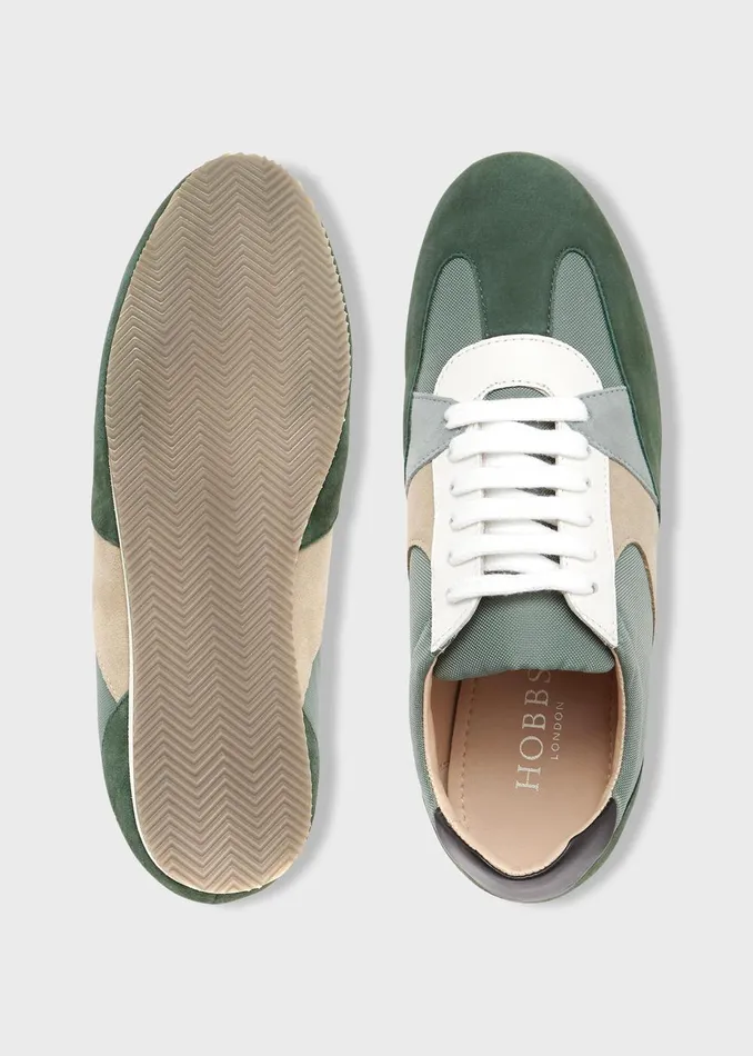 Womens Nola Suede Trainer Green Multi Hobbs Trainers On Sale