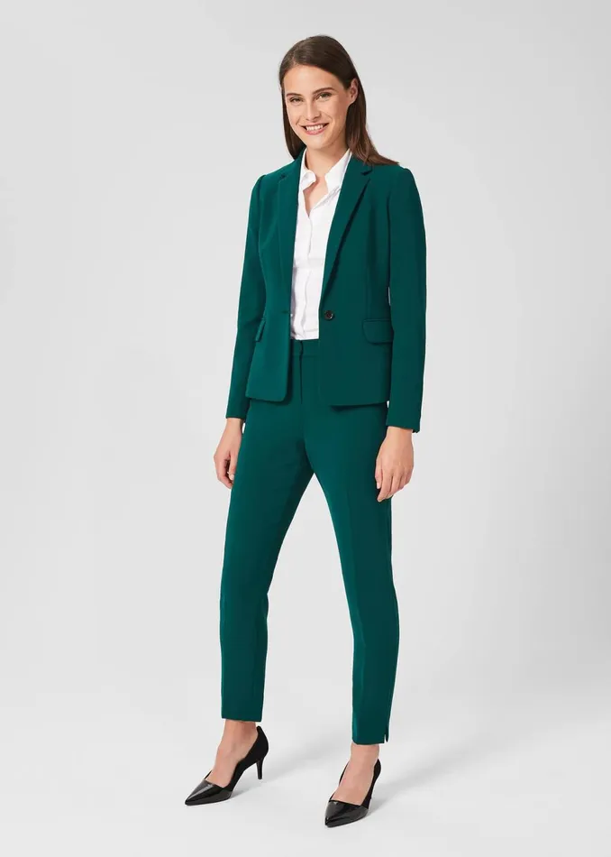 Womens Petite Adelia Trousers Leaf Green Hobbs Trousers