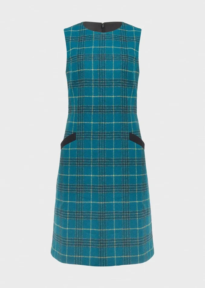 Womens Petite Amaris Aline Shift Dress Green Multi Hobbs Dresses Popular
