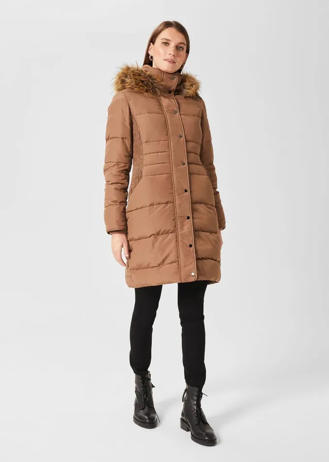 Womens Petite Dita Puffer Camel Hobbs Coats and Jackets Online