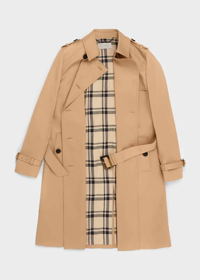 Womens Petite Finley Water Resistant Trench Coat Fawn Beige Hobbs Coats and Jackets Cheap On Sale