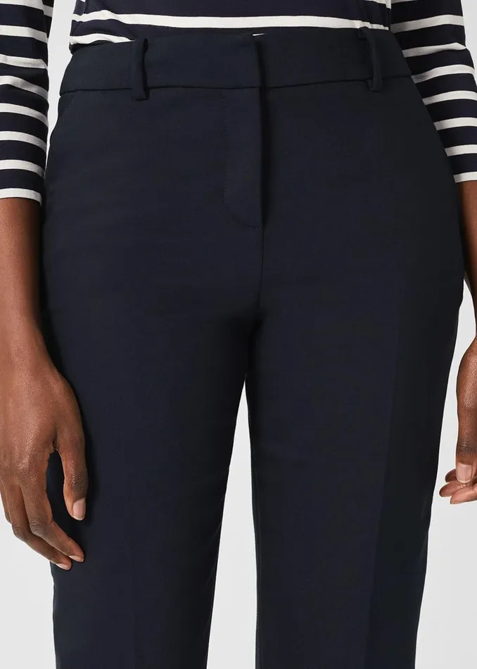Womens Petite Quin Tapered Trouser Navy Hobbs Trousers
