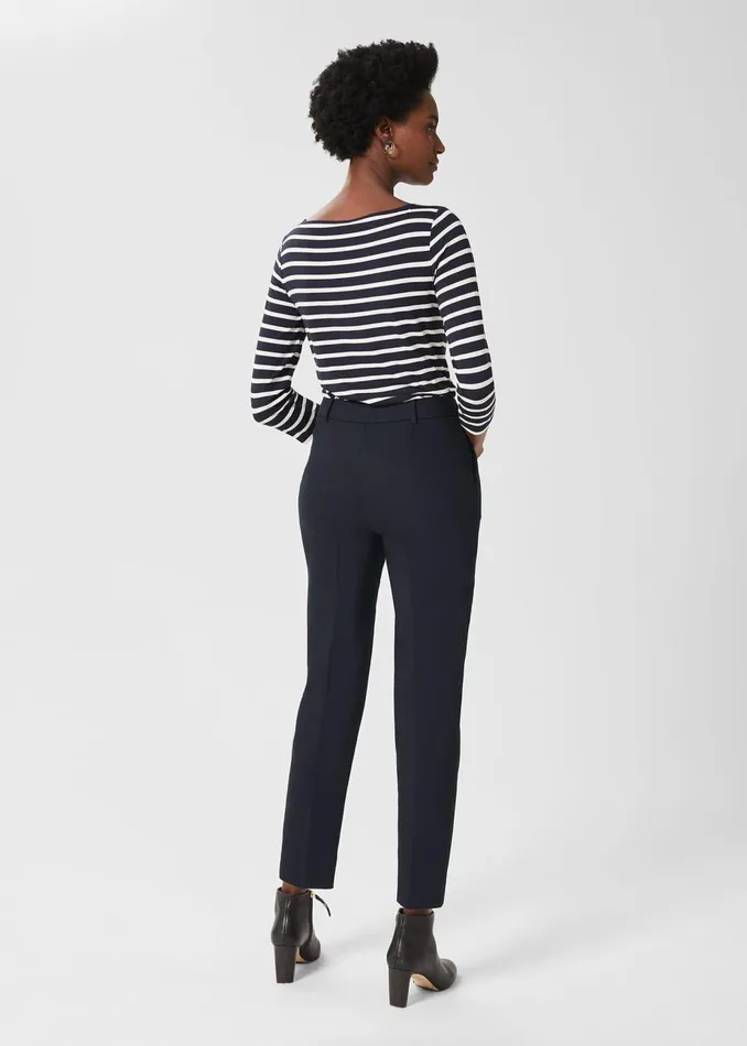Womens Petite Quin Tapered Trouser Navy Hobbs Trousers