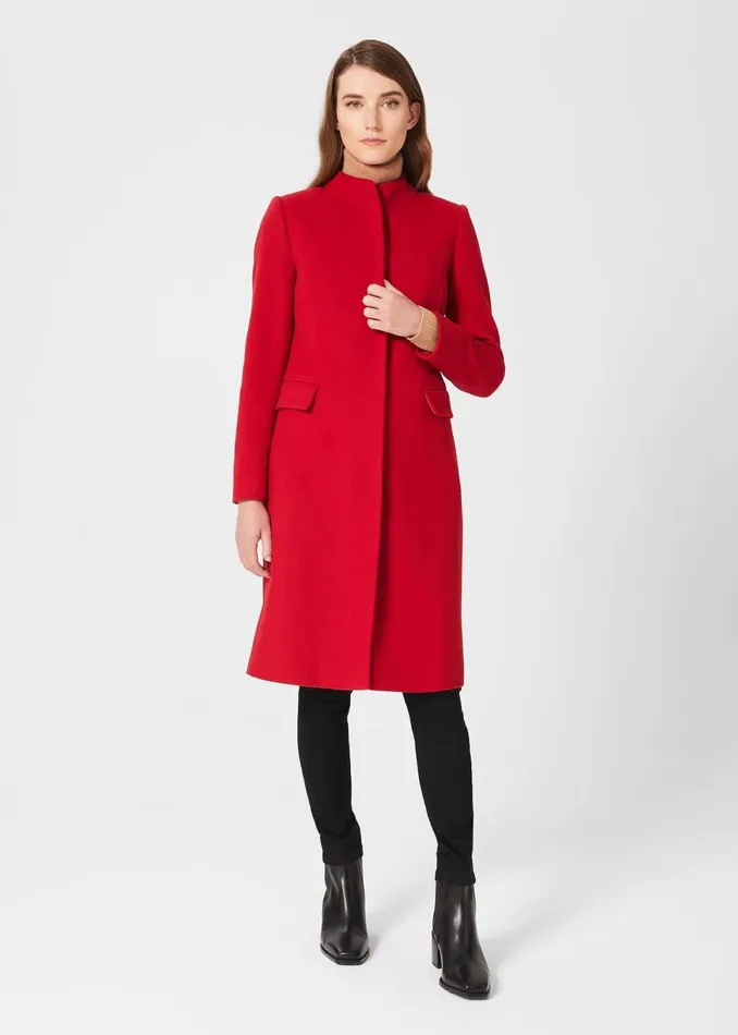 Womens Petite Rhiannon Coat Red Hobbs Coats and Jackets Near Me