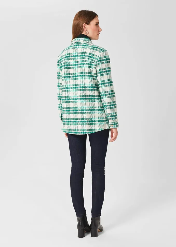Womens Pia Check Shirt Jacket Ivory Multi Hobbs Coats and Jackets Online