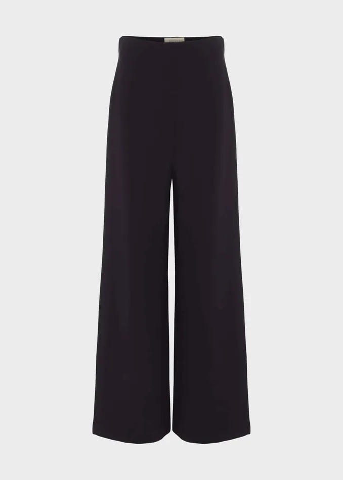 Womens Pippa Jersey Wide Leg Trousers Navy Hobbs Trousers