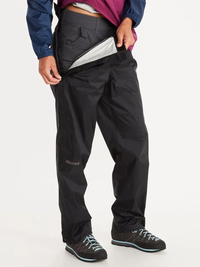 Womens Rainwear Marmot Precip Eco FullZip Pants Black