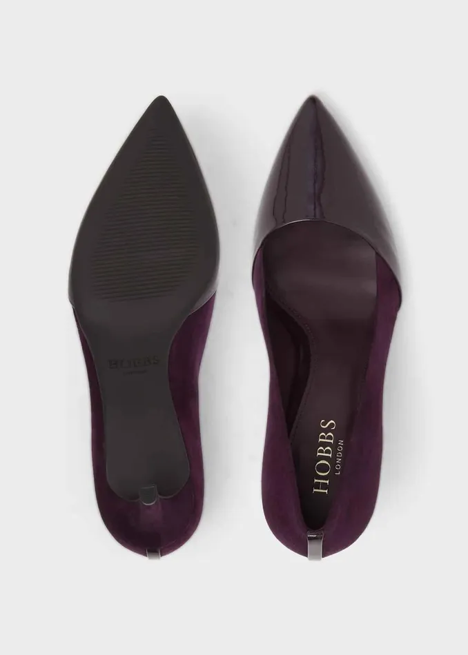 Womens Rowan Suede Court Shoes Purple Plum Hobbs Court Shoes Cheap On Sale